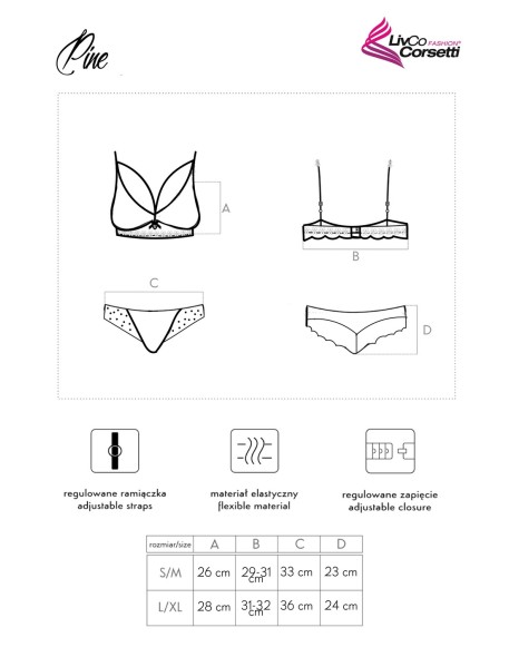 Zmysłowy komplet Pine Black, Livia Corsetti