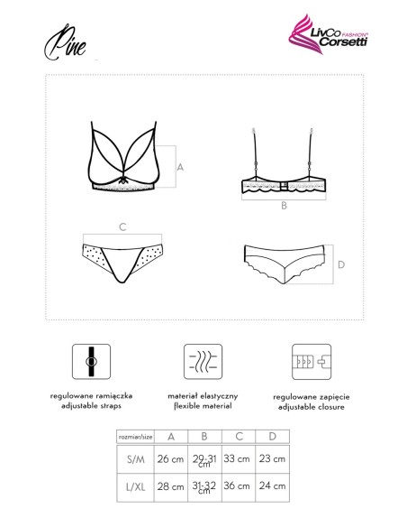 Zmysłowy komplet Pine Black, Livia Corsetti