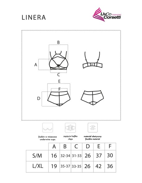 Komplet linera for the senses collection, Livia...