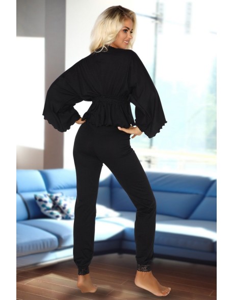 Piżama damska czarna Margot Beauty Night Fashion