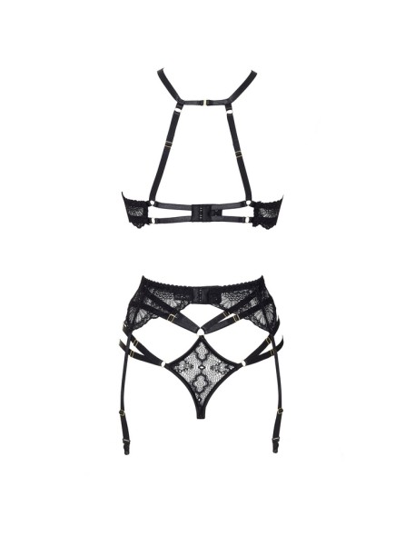 Czarny zestaw bielizny Natasha Beauty Night...
