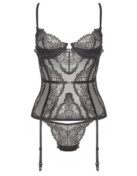 Gorset bieliźniany czarny Ravenna Beauty Night...