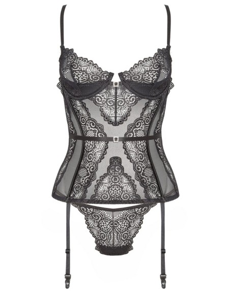 Corset bieliźniany black Ravenna Beauty Night Fashion