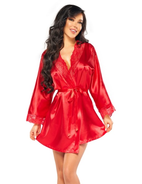 Red bathrobe satin Sherie Beauty Night Fashion