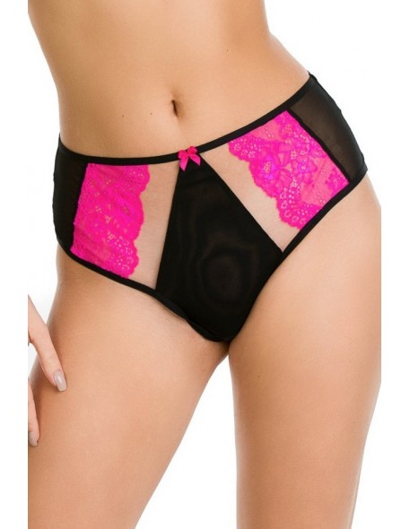 Mediolano figi pełne Fluo 19155, różowa koronka...