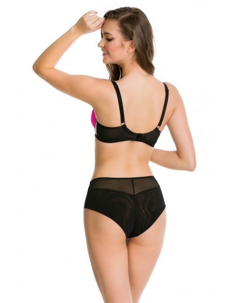 Mediolano figi pełne Fluo 19155, różowa koronka...