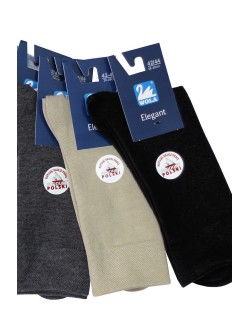 Mr elegant skarpetki gładkie z poliestrem, męskie Wola