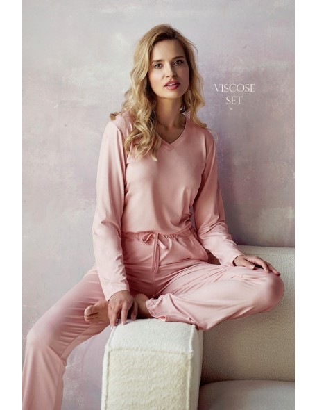 3053 pajamas women's long river wiskoza Taro