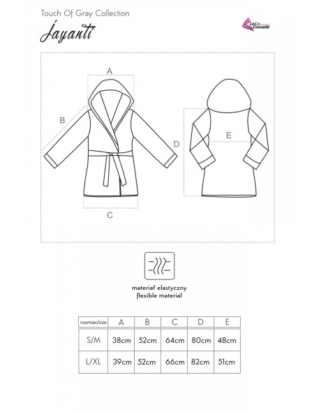 Jayanti bathrobe ladies' grey, Livia Corsetti...