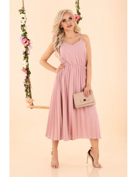 Errigam dress women's midi na thin straps powdery, Merribel d56