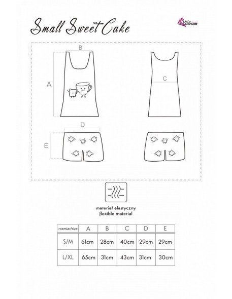 Small sweet cake pajamas women's pink, Livia...