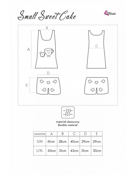 Small sweet cake pajamas women's pink, Livia Corsetti 2212