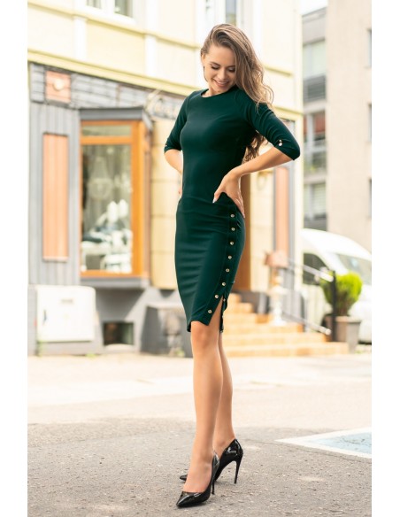 AeRoma dress women's pencil skirt with buttons green, Merribel 85200