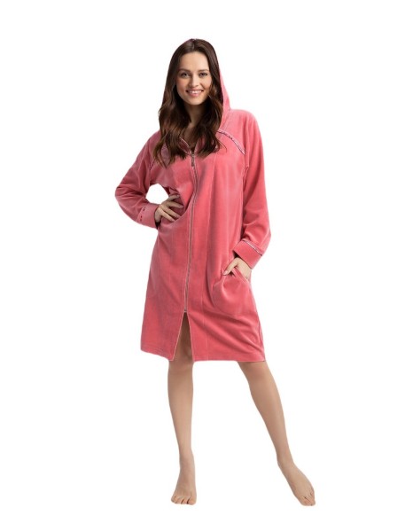 Szlafrok 389 Velour M-2XL Z24 damski Luna