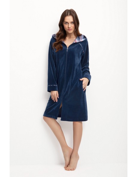 Szlafrok 389 Velour M-2XL Z24 damski Luna