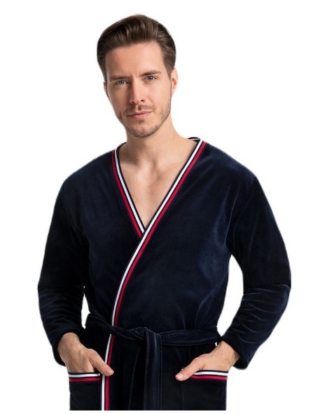 Szlafrok 854 Velour M-2XL męski Luna