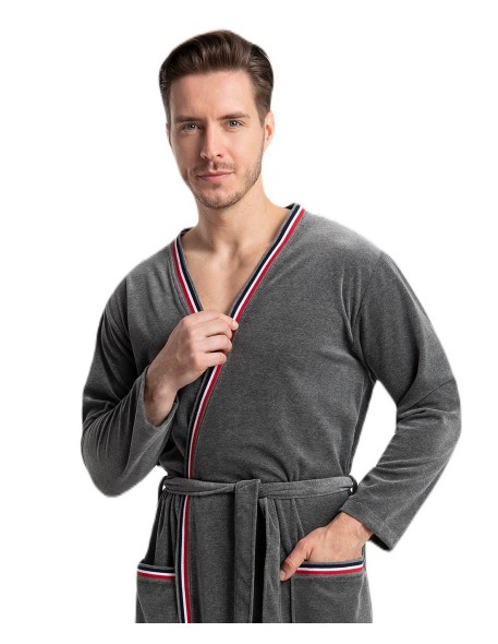 Bathrobe 854 Velour M-2XL male Luna