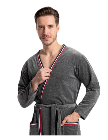 Bathrobe 854 Velour M-2XL male Luna