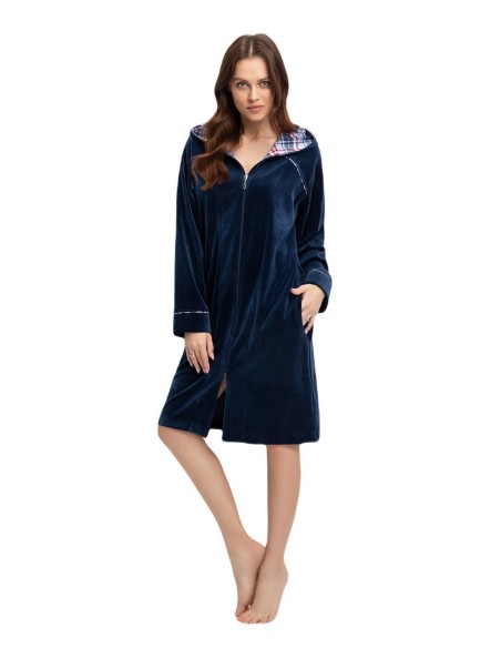 Szlafrok 389 Velour M-2XL Z24 damski Luna