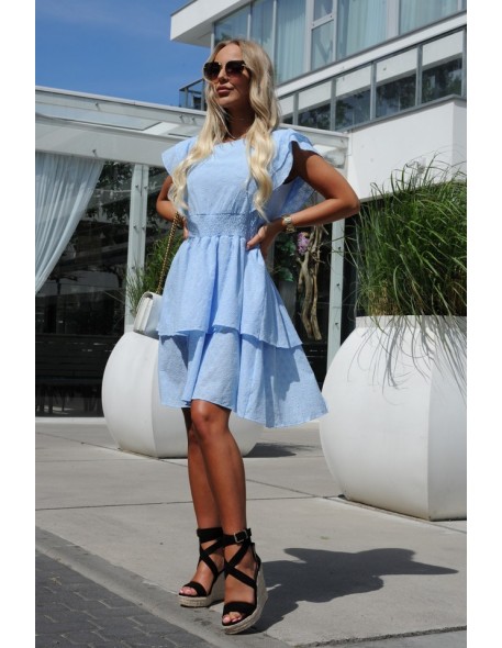ażurowa dress Fosta błękitna/blue Merribel