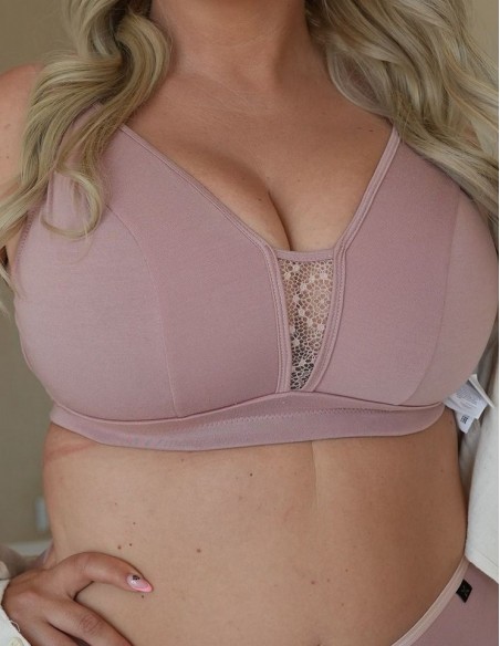 Bra micromodal soft without underwire Krisline Marcella powder pink