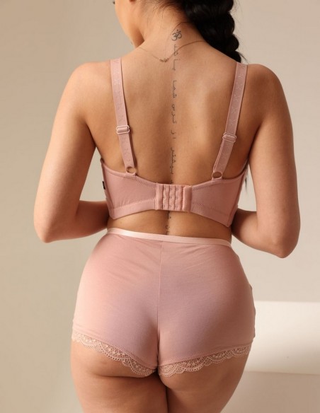 Biustonosz micromodal miękki bez fiszbin Krisline Marcella pudrowy róż 