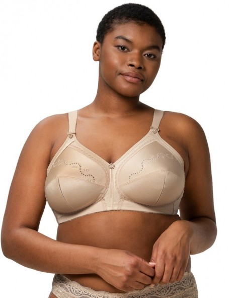 BF* 34DD Triumph Bra Women's Doreen + Cotton 01 N Non-Wired V-Neck Bra -  Helia Beer Co