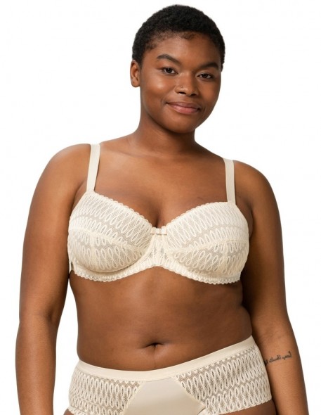 Bra soft lace Triumph Aura Spotlight W Color cream Size 70C