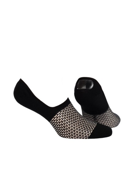 Mokasynka skarpetki damskie wzorowane z poliamidem bright silikon, Wola