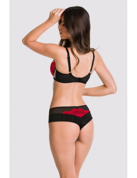 Figi brazyliany Amore 19169, Mediolano, przód z czerwonej koronki