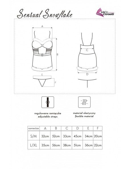 Strój mikołajki przebrania sensual snowflake lc...