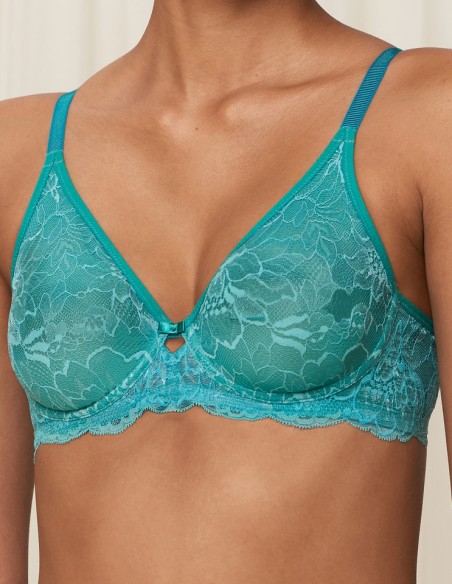 Bra lacy soft Triumph Amourette Charm T W02 Turquoise