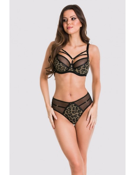 Biustonosz z paseczkami z przodu Safari...