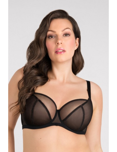 K824 bra-soft-big just black Gorsenia