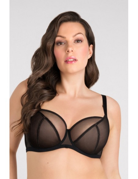 K824 bra-soft-big just black Gorsenia