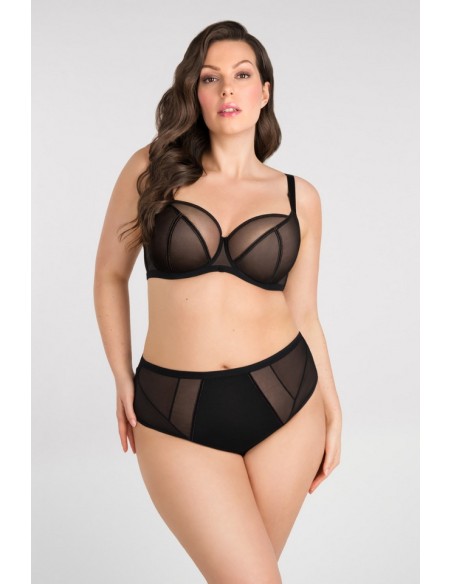 K824 bra-soft-big just black Gorsenia