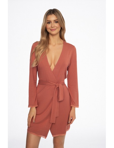 Szlafrok damskie Alena 41315 SS24 Henderson, lekki i elegancki na wieczór
