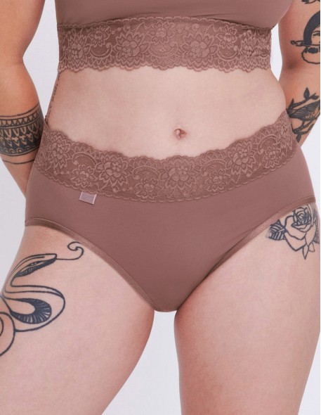 Majtki damskie Sloggi Romance Midi mocca