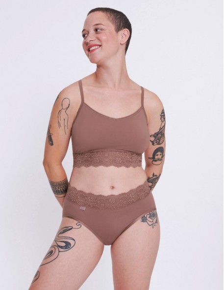 Majtki damskie Sloggi Romance Midi mocca