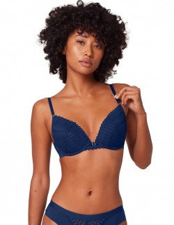 Biustonosz push up Triumph Aura Spotlight T WHU granatowy