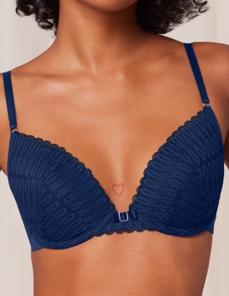 Biustonosz push up Triumph Aura Spotlight T WHU granatowy