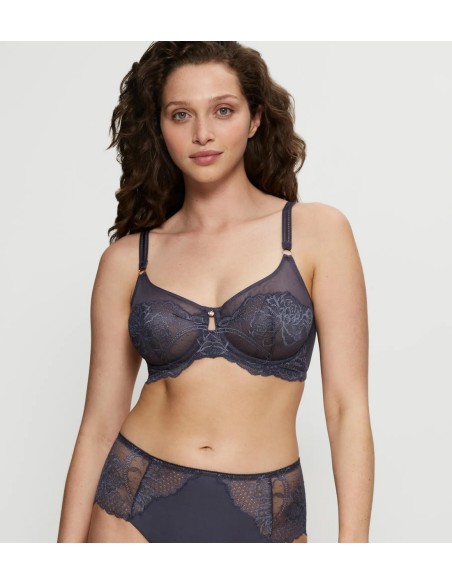 Bra soft minimizer Triumph Wild Peony Florale W01 pebble grey