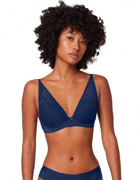 Bra lacy Triumph Aura Spotlight T Wp navy blue