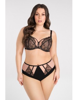 K834 biustonosz-miękki-na-drutach Black to Black Gorsenia