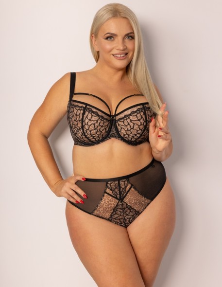 Bra soft half cup Krisline Panther