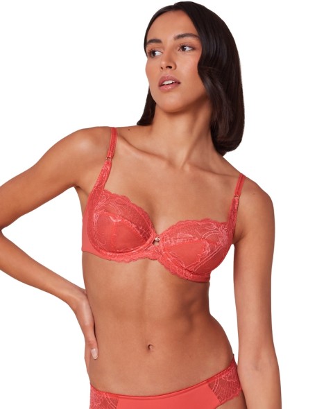 Lace bra Triumph Wild Peony Florale W Deep Blush