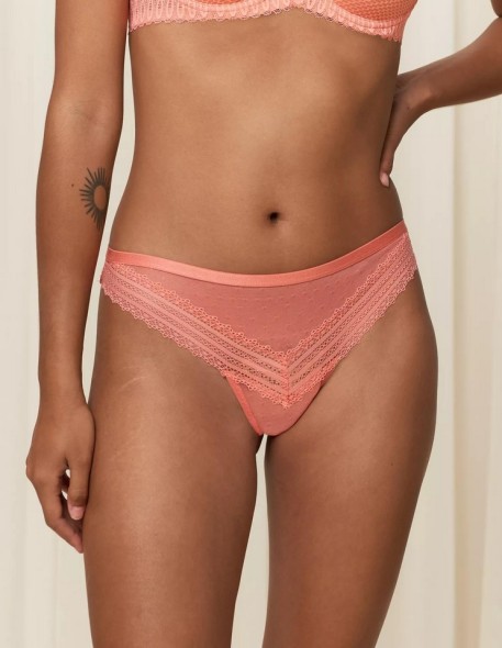 Thong Triumph Tempting Tulle_01 String sugar coral