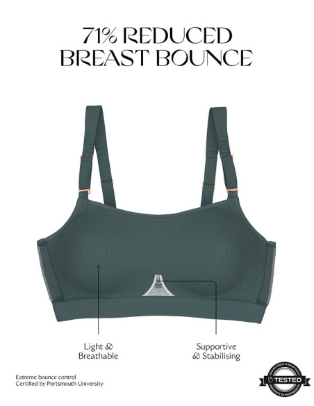 Bra sporty Triumph Triaction Gravity Lite N Ex Khaki