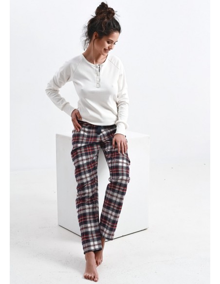 Piżama Mollie Interlock/Flanela dł/r Christmas S-XL Sensis