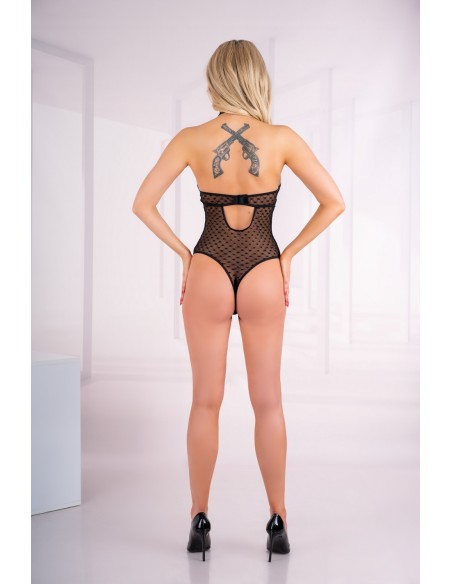 Rocca body black/czarne w serduszka z chokerem - zmysłowy fason od Livco Corsetti